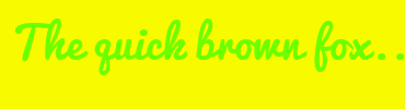 Image with Font Color 6BFF00 and Background Color F8FA00